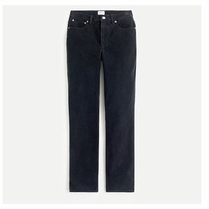 J.Crew Black straight pant garment dyed corduroy